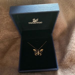 Genuine Swarovski Crystal Butterfly Necklace
